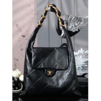 Grade Promotional Chanel Lambskin Hobo Bag CH052671 Black 2025