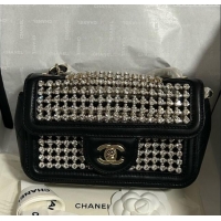 Most Popular Chanel Strass & Lambskin Mini Flap Bag Leather CH052685 Black 2025