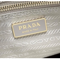 Low Cost Prada Bonnie large leather handbag 1BA433 Light Beige 2025