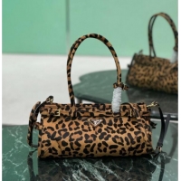 Top Grade Prada Bonnie Medium printed leather 1BA426 Honey Yellow 2024