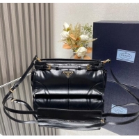 Grade Quality Prada Bonnie small leather shoulder bag 1BH215 Black 2025