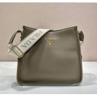 Super Quality Prada Medium leather bag 1BC073 Clay Grey 2025