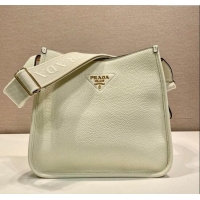 Famous Brand Prada Medium leather bag 1BC073 White 2025
