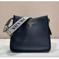 Big Discount Prada Medium leather bag 1BC073 Black 2025