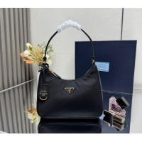 Grade Quality Prada Re-Edition 2005 Re-Nylon and Saffiano hobo mini bag 1N204M Black 2025