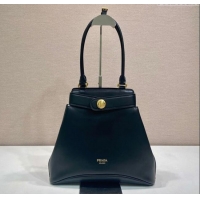 Shop Discount Prada Carey medium leather tote bag with Long Handle 1BG567 Black 2025