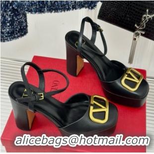 Purchase Valentino VLOGO Signature Platform Pump 115MM Nappa Leather Black 5030505