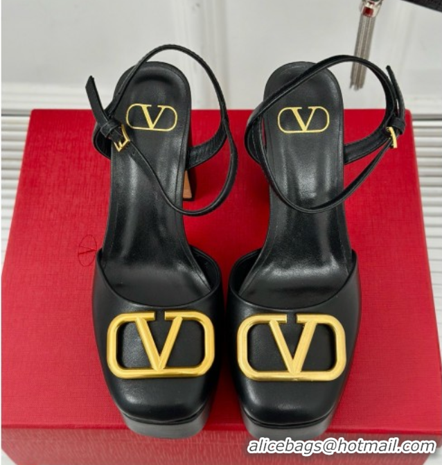 Purchase Valentino VLOGO Signature Platform Pump 115MM Nappa Leather Black 5030505
