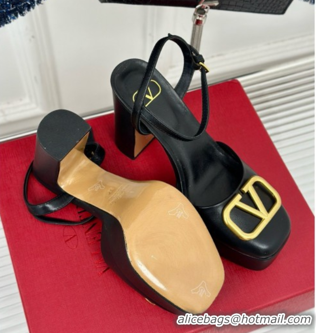 Purchase Valentino VLOGO Signature Platform Pump 115MM Nappa Leather Black 5030505