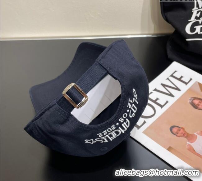Luxury Cheap Celine Canvas Baseball Hat CE051401 Dark Blue 2025