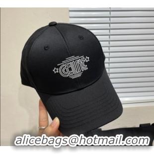 Luxury Classic Celine Canvas Baseball Hat CE051401 Black 2025