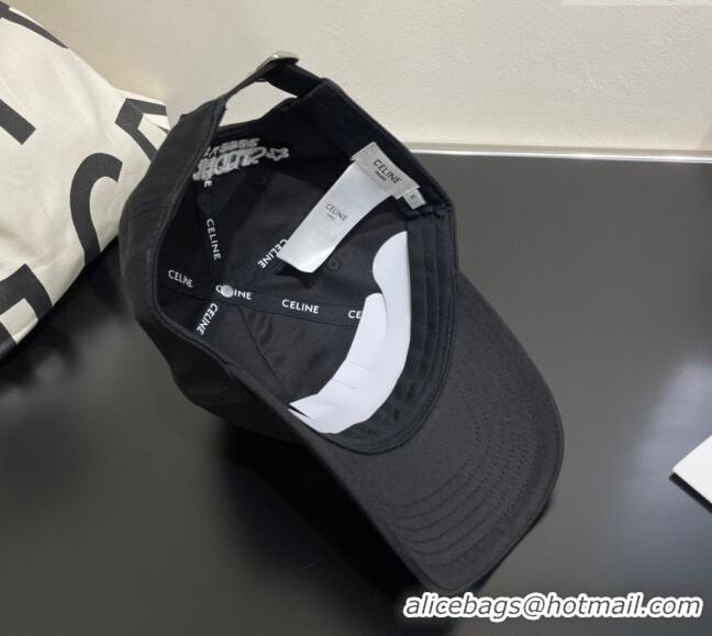 Luxury Classic Celine Canvas Baseball Hat CE051401 Black 2025