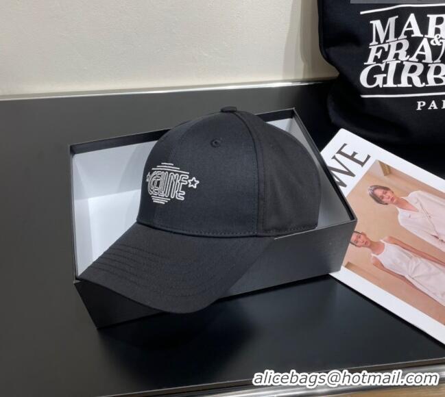 Luxury Classic Celine Canvas Baseball Hat CE051401 Black 2025