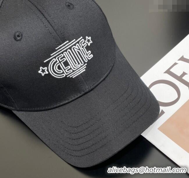 Luxury Classic Celine Canvas Baseball Hat CE051401 Black 2025