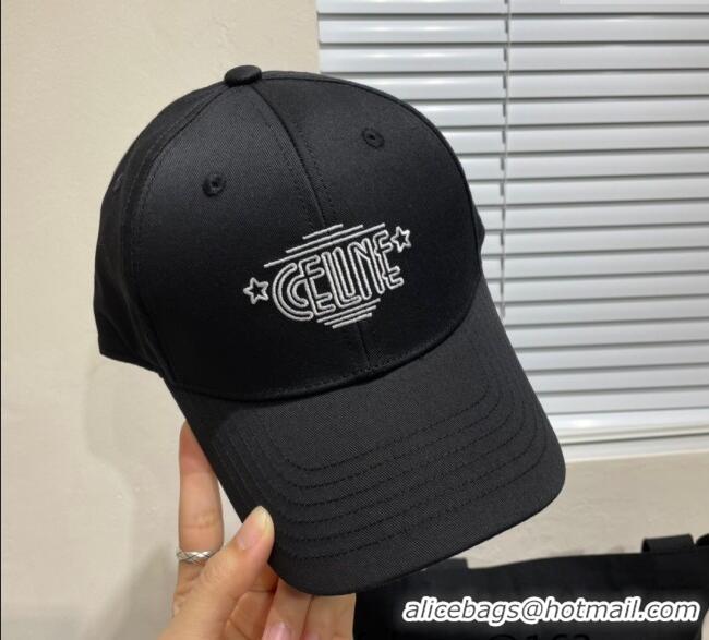 Luxury Classic Celine Canvas Baseball Hat CE051401 Black 2025