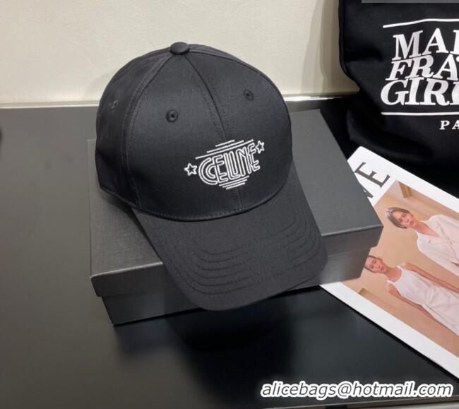 Luxury Classic Celine Canvas Baseball Hat CE051401 Black 2025