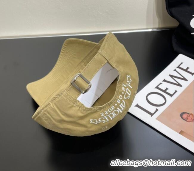 Top Design Celine Canvas Baseball Hat CE051401 Beige 2025