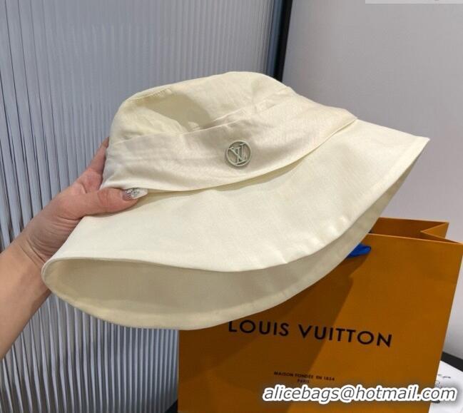 Top Design Louis Vuitton Satin Bucket Hat V0514 White 2025