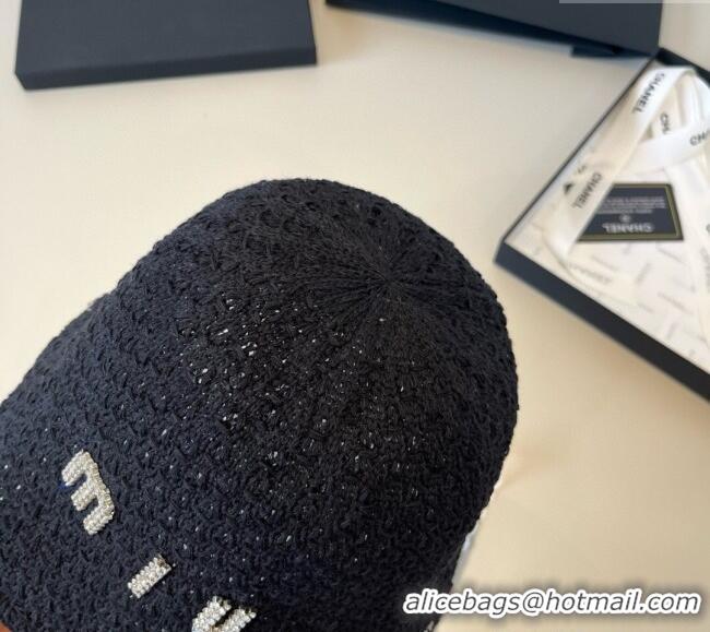 Buy Fashionable Miu Miu Knit Bucket Hat MM051406 Black 2025