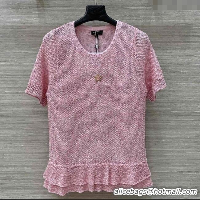 Buy Cheap Chanel Sequins Top with Flouncing 0515 Pink 2025