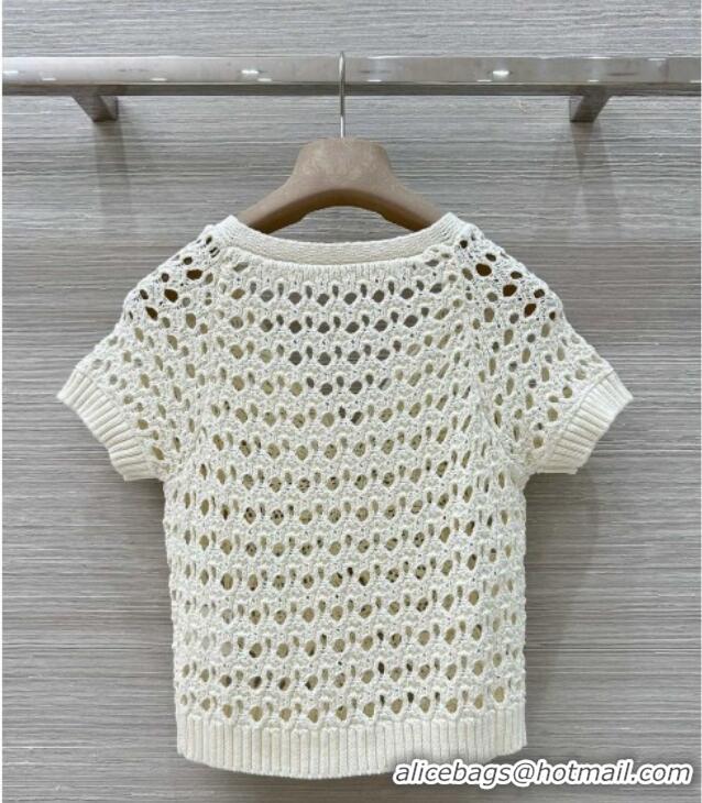 Pretty Style Dior Miss Dior Butterfly Knit Top 0515 White 2025