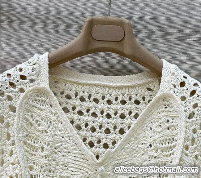 Pretty Style Dior Miss Dior Butterfly Knit Top 0515 White 2025
