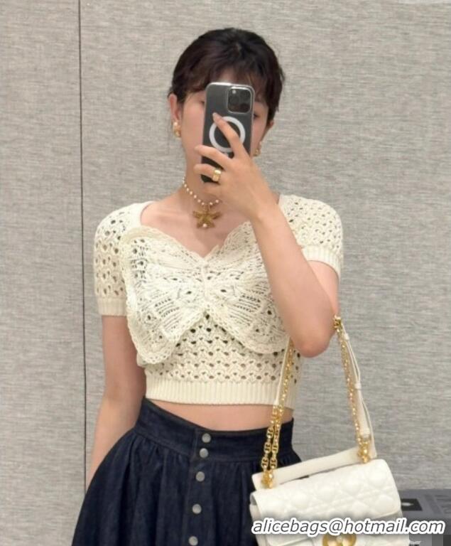 Pretty Style Dior Miss Dior Butterfly Knit Top 0515 White 2025