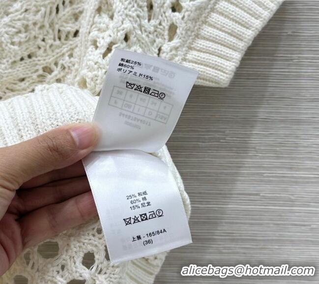 Pretty Style Dior Miss Dior Butterfly Knit Top 0515 White 2025