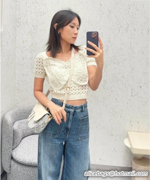 Pretty Style Dior Miss Dior Butterfly Knit Top 0515 White 2025