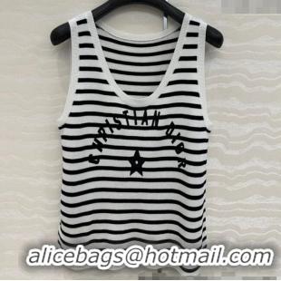 Trendy Design Dior Linen Blend Striped Vest 0515 Black/White 2025