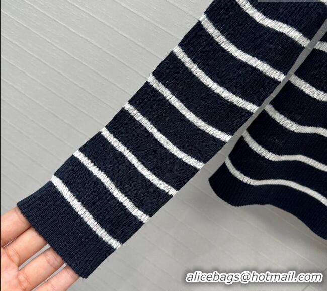 Well Crafted Dior Linen Striped Cardigans 0515 Black 2025
