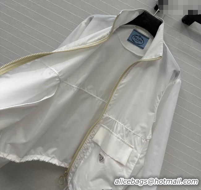Big Discount Prada Re-Nylon Jacket 0515 White 2025