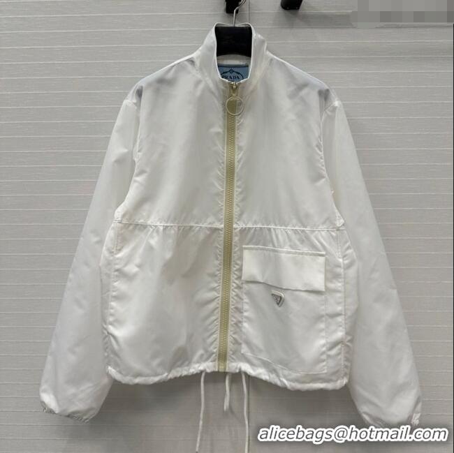 Big Discount Prada Re-Nylon Jacket 0515 White 2025