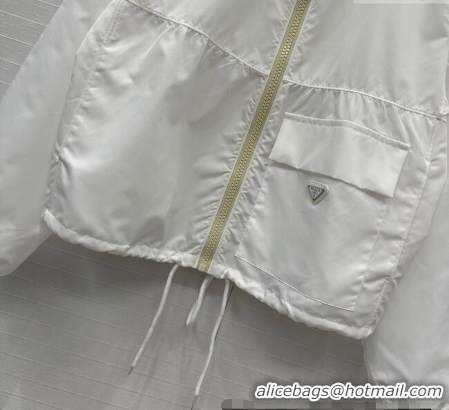 Big Discount Prada Re-Nylon Jacket 0515 White 2025