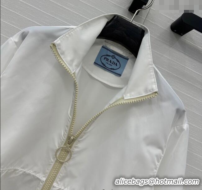 Big Discount Prada Re-Nylon Jacket 0515 White 2025