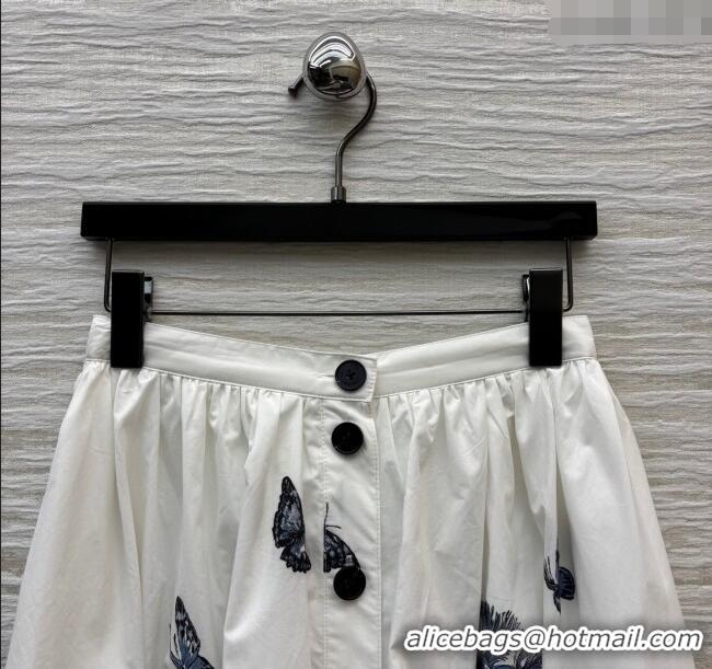 Famous Brand Dior Coconut Tree Printed A-Shaped Skirt D0515 2025