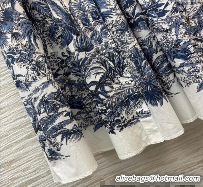 Famous Brand Dior Coconut Tree Printed A-Shaped Skirt D0515 2025