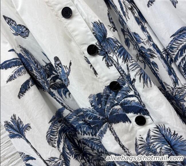 Famous Brand Dior Coconut Tree Printed A-Shaped Skirt D0515 2025