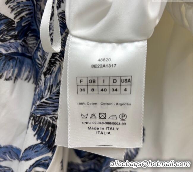 Famous Brand Dior Coconut Tree Printed A-Shaped Skirt D0515 2025