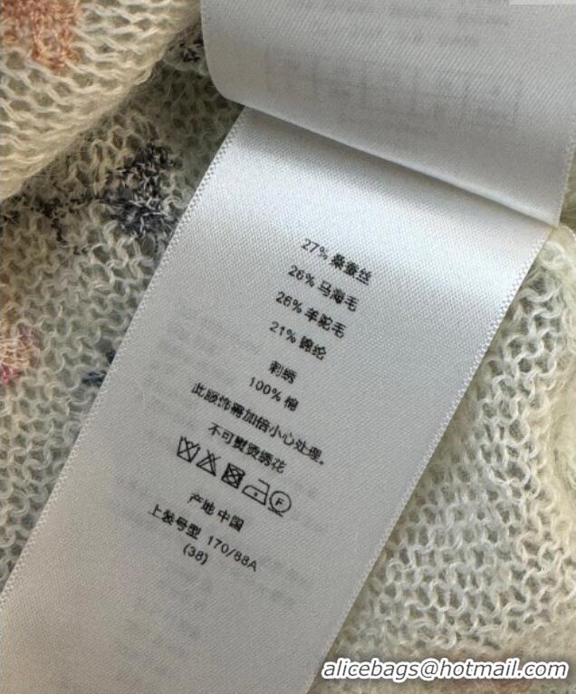 ​Super Quality Dior Embroidered Sweater 0515 White 2025