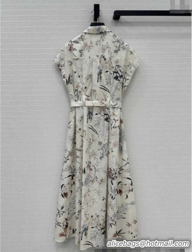 Top Grade Dior Printed Dress 0515 Grey 2025