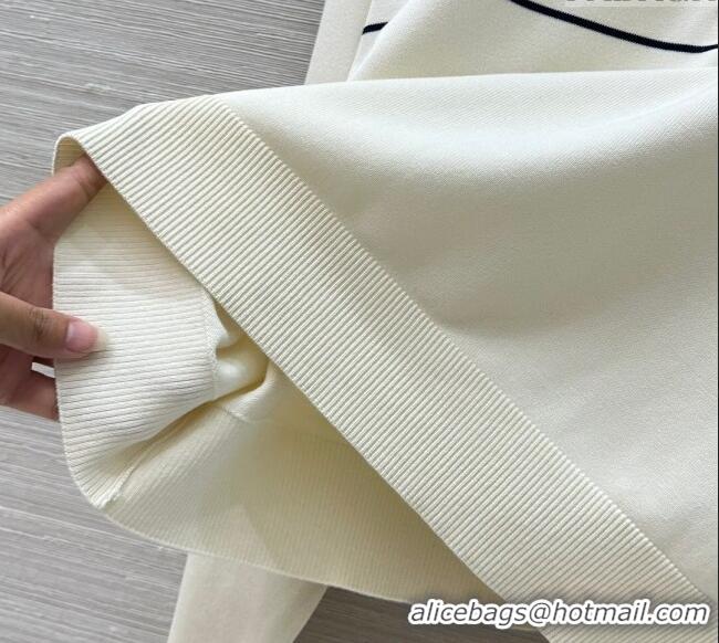 Famous Brand Celine Satin Cotton Polo Knit Shirt 0515 White 2025