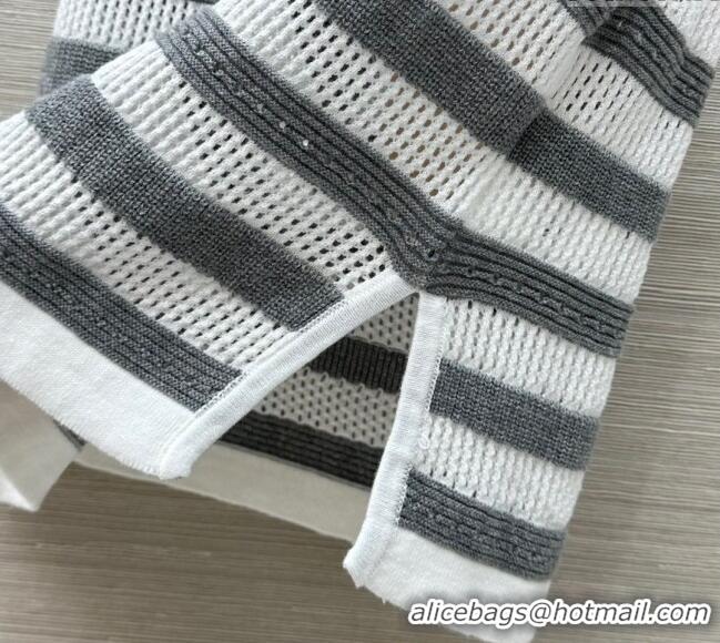 Market Sells Miu Miu Wool Blend Knit Striped Vest 0515 Grey 2025
