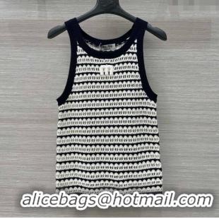 Good Product Miu Miu Wool Knit Striped Vest 15070 Black/White 2025
