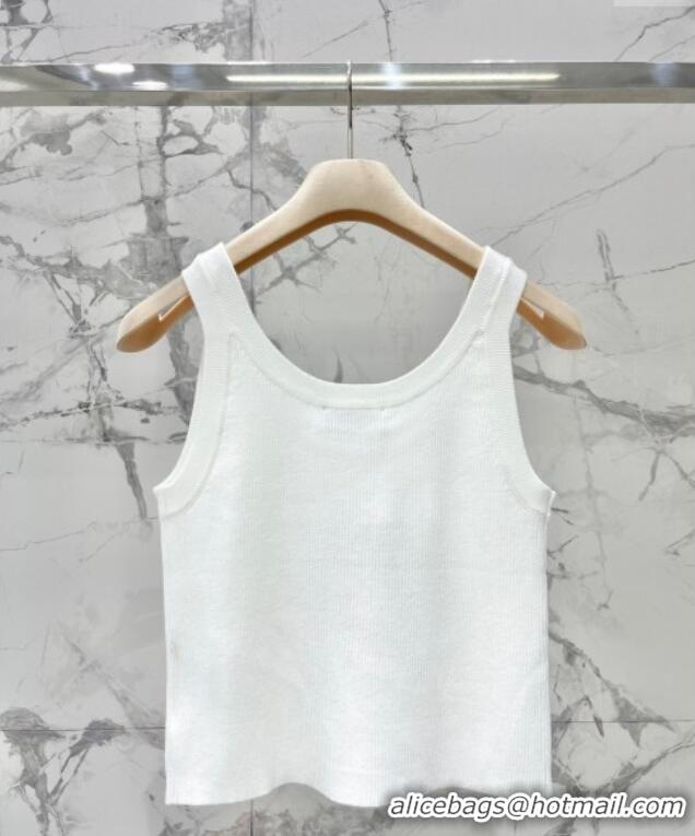 Classic Specials Miu Miu Knit Vest with Beads 0515 White 2025