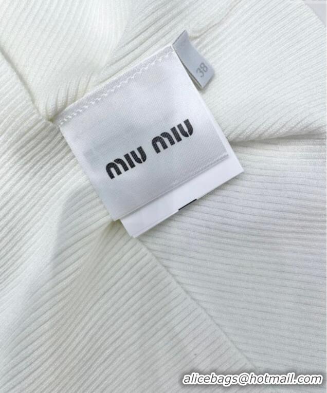Classic Specials Miu Miu Knit Vest with Beads 0515 White 2025