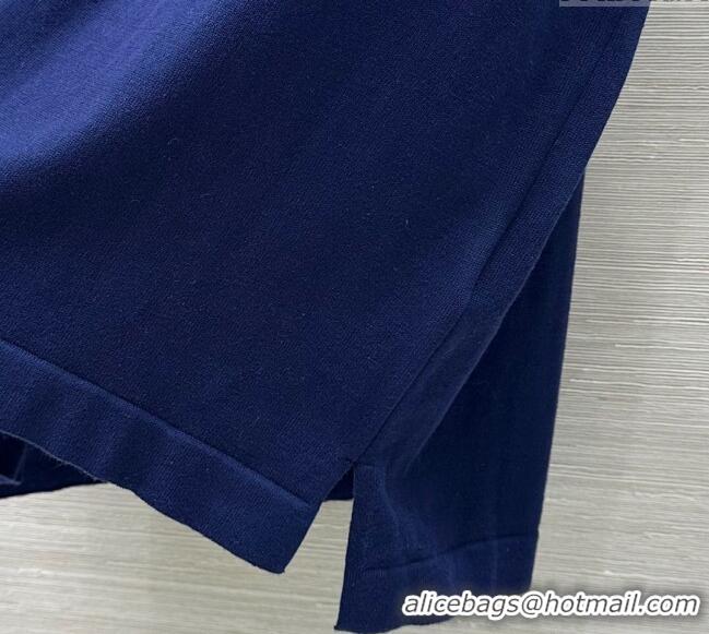 Top Grade Dior Cotton Polo Shirt 5065 Navy Blue 2025 (For Women and Men)