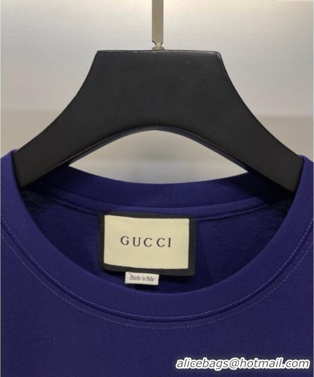 Well Crafted Gucci Cotton T-Shirt 0515 Royal Blue 2025