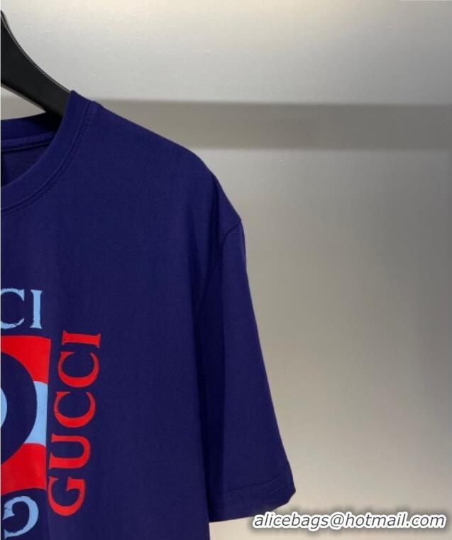 Well Crafted Gucci Cotton T-Shirt 0515 Royal Blue 2025
