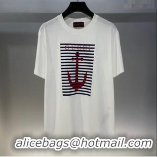 Luxury Cheap Gucci Cotton T-Shirt 0515 White 2025